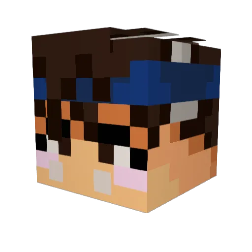 RevverO Minecraft avatar head, 3D render