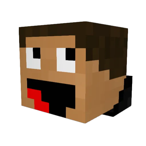 Revwan Minecraft avatar head, 3D render