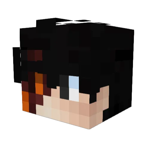RevySenpai Minecraft avatar head, 3D render