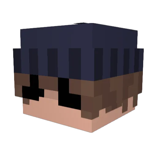 Rew_7 Minecraft avatar head, 3D render