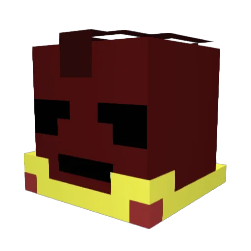 Rewatisox Minecraft avatar head, 3D render