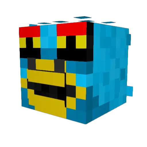 Rewht Minecraft avatar head, 3D render