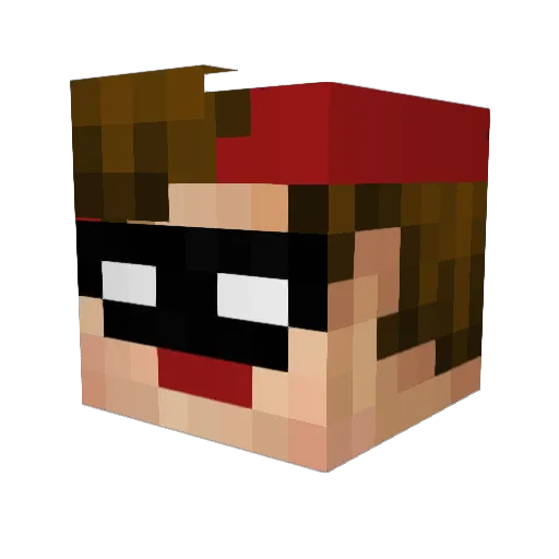 RewiveHD Minecraft avatar head, 3D render