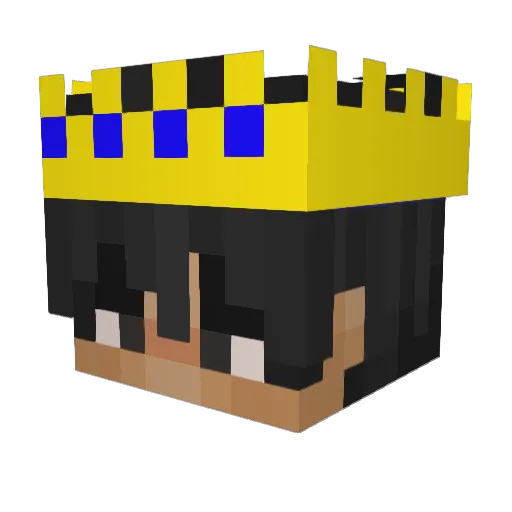Rewlon Minecraft avatar head, 3D render