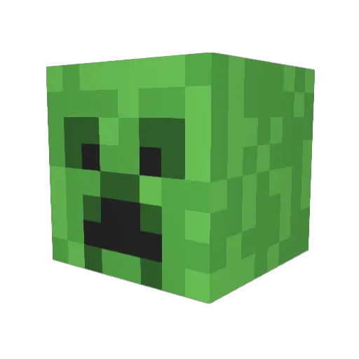 Rewoild Minecraft avatar head, 3D render