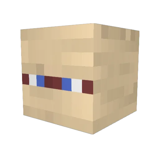 Rewstah Minecraft avatar head, 3D render
