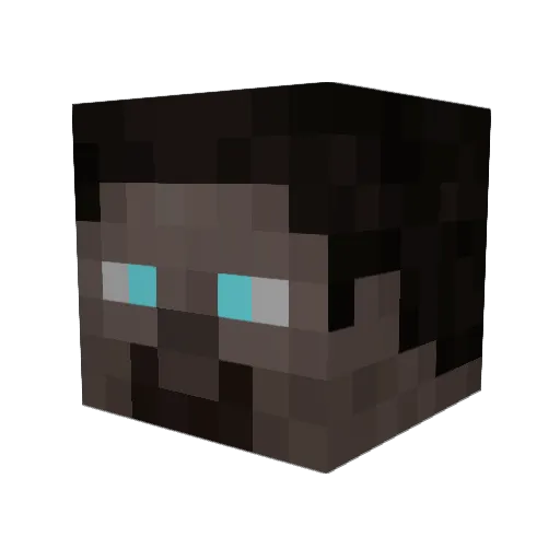 Rewsya Minecraft avatar head, 3D render