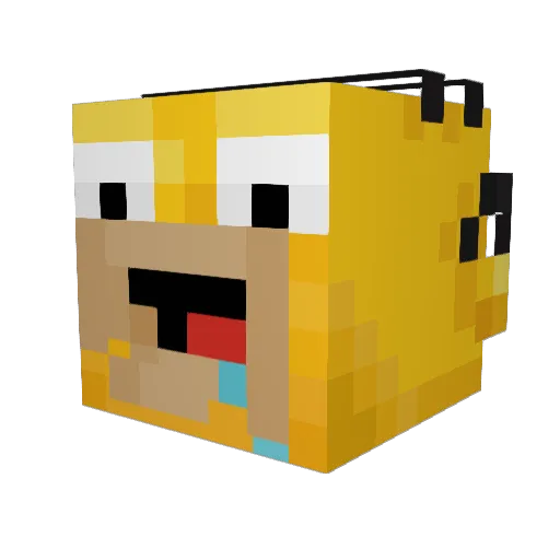 Rex1342 Minecraft avatar head, 3D render