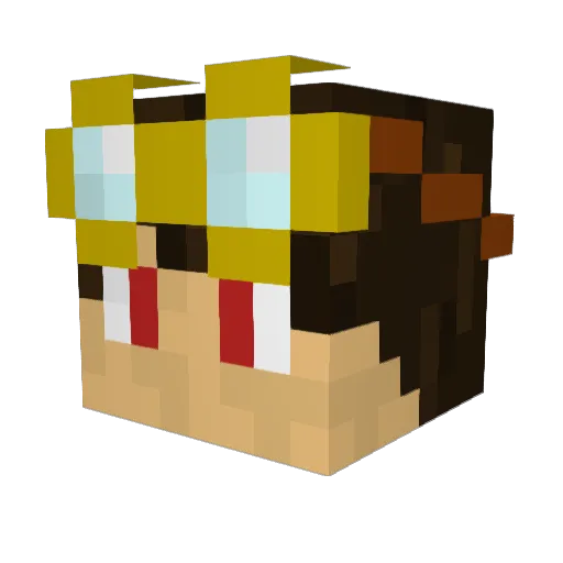 Rex9922 Minecraft avatar head, 3D render