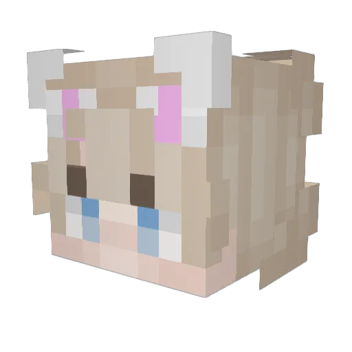 RexFunGames Minecraft avatar head, 3D render