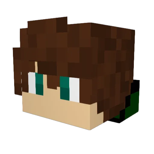 RexGaming72 Minecraft avatar head, 3D render