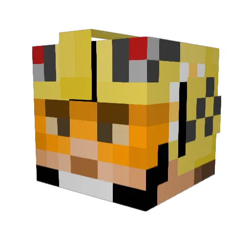 RexIgnis Minecraft avatar head, 3D render