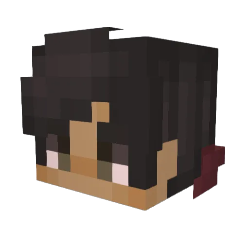 RexKB Minecraft avatar head, 3D render