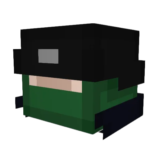 RexRusty Minecraft avatar head, 3D render