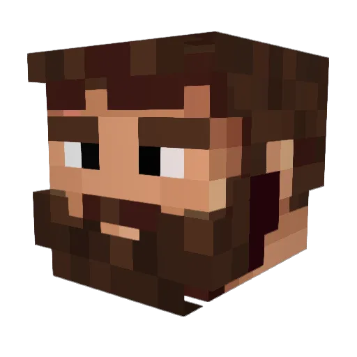 RexTalon Minecraft avatar head, 3D render
