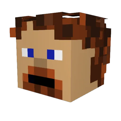 RexTempus Minecraft avatar head, 3D render