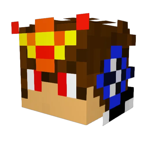 RexTim Minecraft avatar head, 3D render