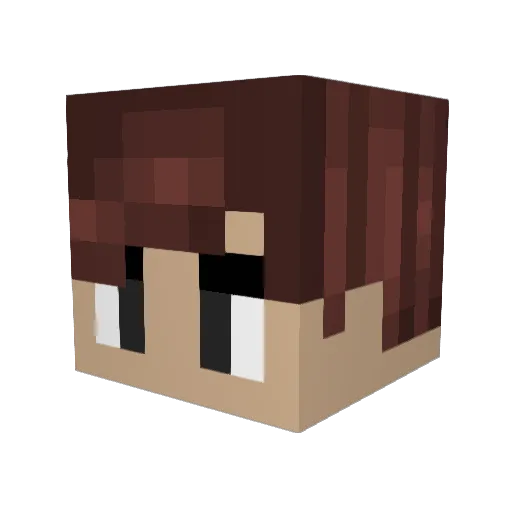 RexTue Minecraft avatar head, 3D render