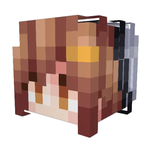 Rex_P_CS Minecraft avatar head, 3D render