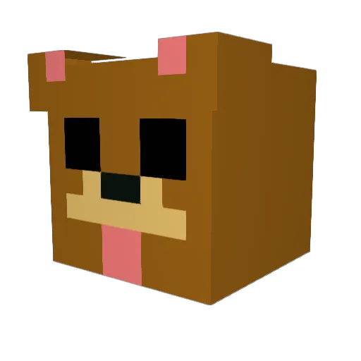 Rexani Minecraft avatar head, 3D render