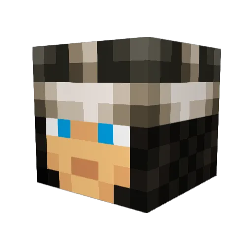 Rexarthna Minecraft avatar head, 3D render