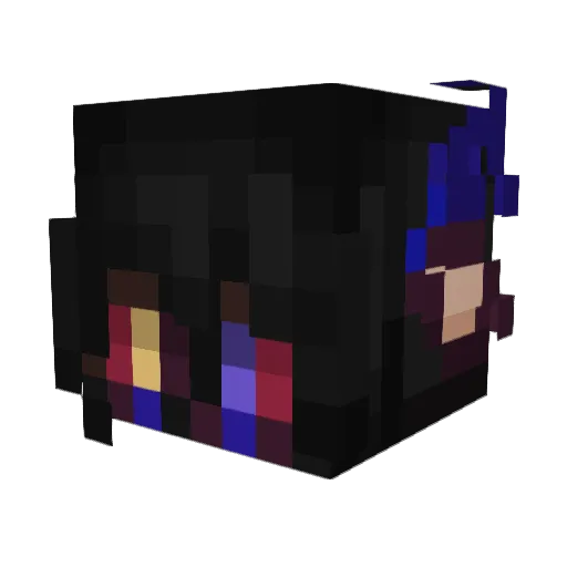 Rexatina Minecraft avatar head, 3D render
