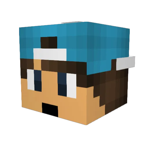 Rexbjensen Minecraft avatar head, 3D render