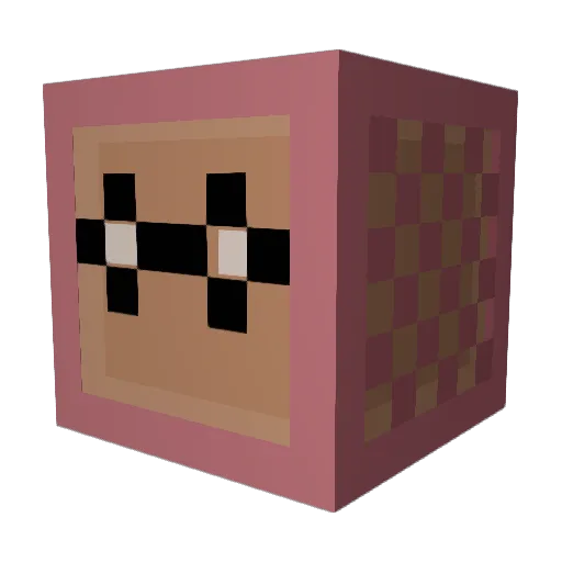 Rexcm Minecraft avatar head, 3D render