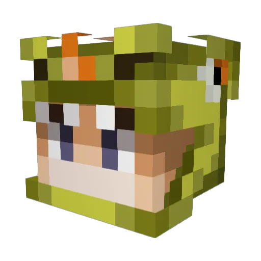 Rexden66 Minecraft avatar head, 3D render