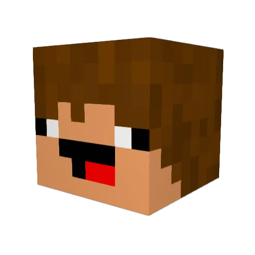 Rexelim Minecraft avatar head, 3D render