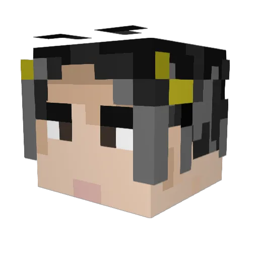 RexerF Minecraft avatar head, 3D render