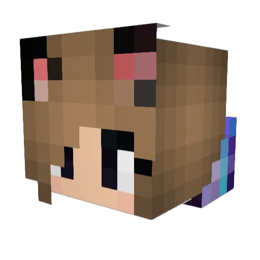 Rexfeh Minecraft avatar head, 3D render
