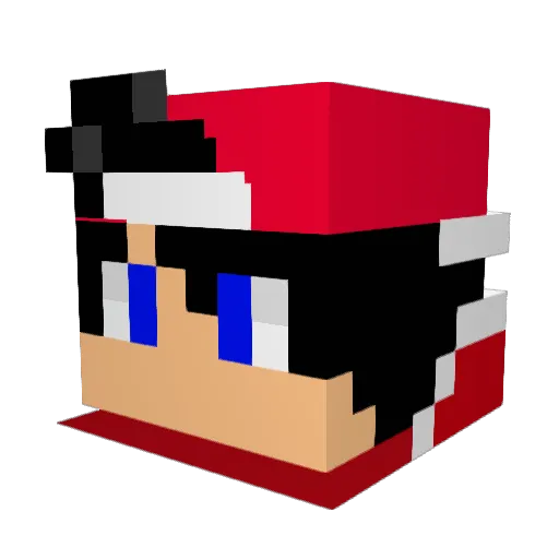 RexieFlexy Minecraft avatar head, 3D render