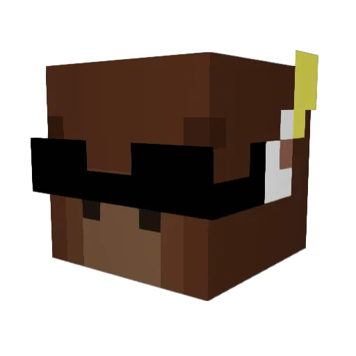Rexinq Minecraft avatar head, 3D render