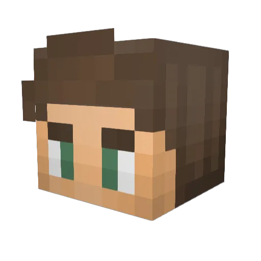 Rexium Minecraft avatar head, 3D render