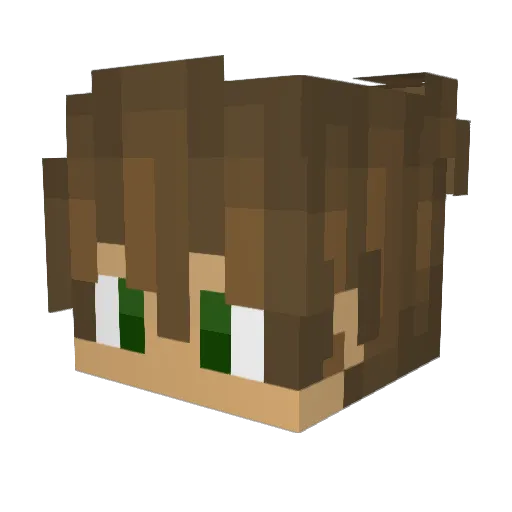 Rexliver Minecraft avatar head, 3D render