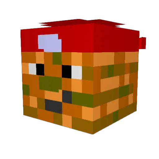 Rexman Minecraft avatar head, 3D render