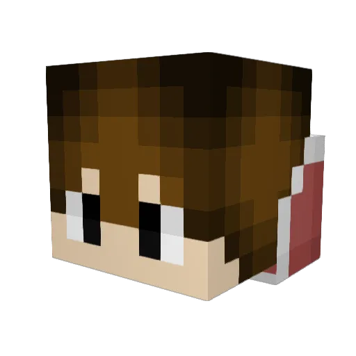 Rexmange Minecraft avatar head, 3D render