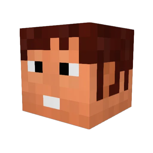 Rexmarius Minecraft avatar head, 3D render