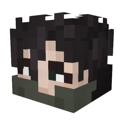 Rexmin203 Minecraft avatar head, 3D render