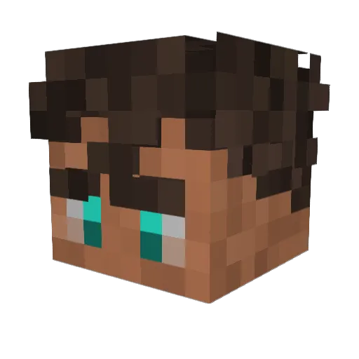 Rexmundo Minecraft avatar head, 3D render