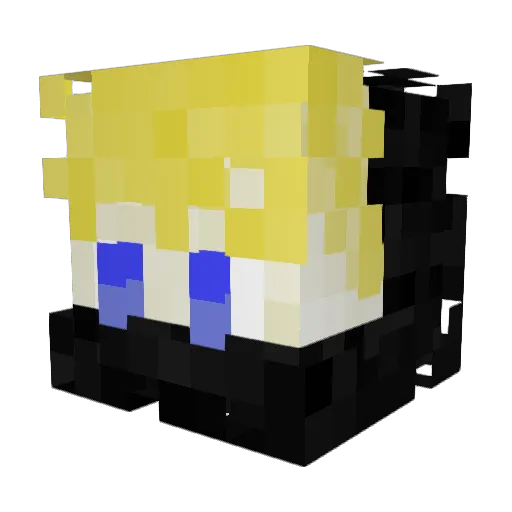 Rexolex Minecraft avatar head, 3D render