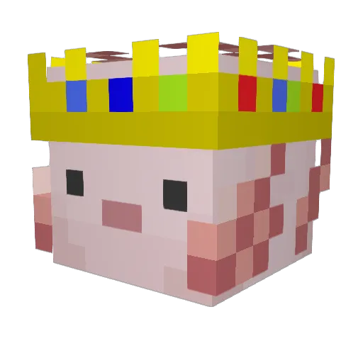 Rexoloulou Minecraft avatar head, 3D render