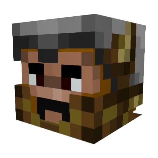 Rexonite Minecraft avatar head, 3D render