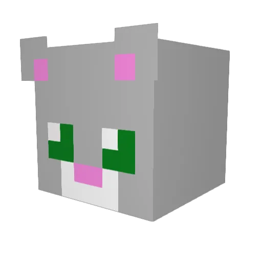 Rexosdar Minecraft avatar head, 3D render