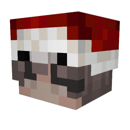 Rexovskuu Minecraft avatar head, 3D render