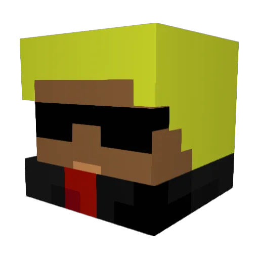 Rexqn Minecraft avatar head, 3D render