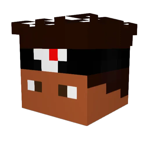 Rexue_ Minecraft avatar head, 3D render