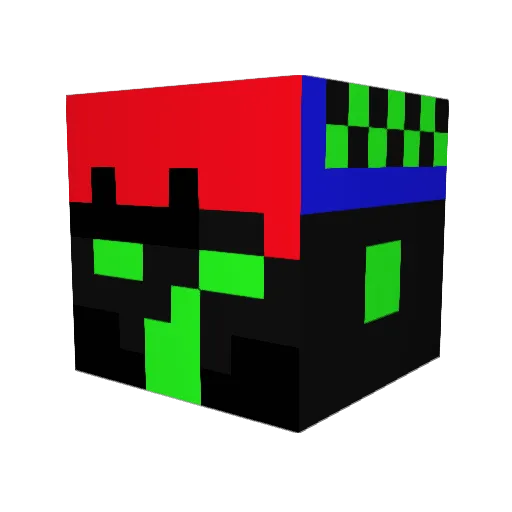 RexusTom Minecraft avatar head, 3D render