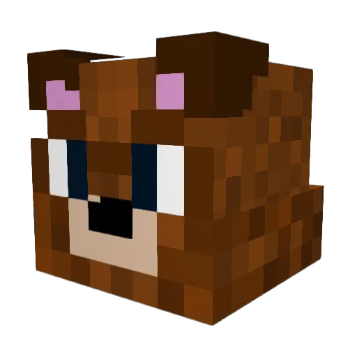 RexxFriitz Minecraft avatar head, 3D render